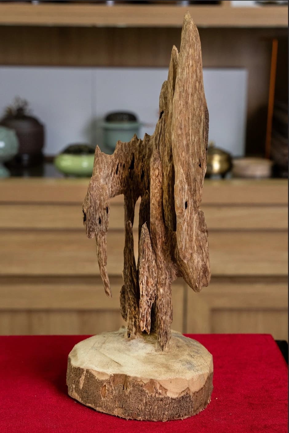 Trầm hương cảnh_Khối trầm hương cảnh trang trí cao 15cm