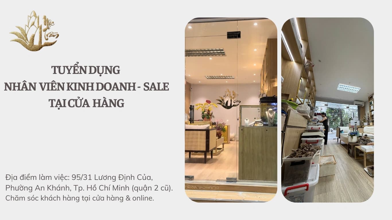 Tuyển dụng năm 2026_ Tuyển dụng 2 nhân sự Chăm sóc khách hàng, tư vấn bán hàng và chụp ảnh sản phẩm